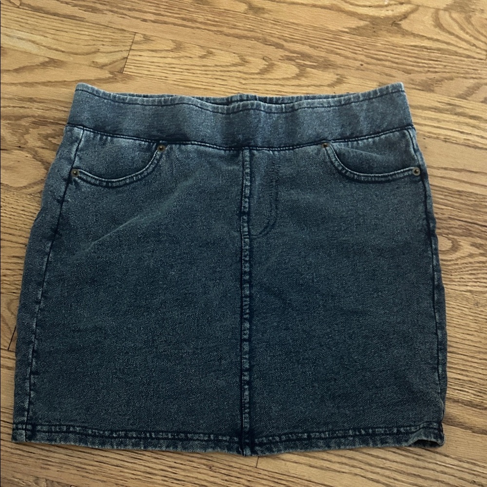 Z Supply Charcoal Denim Mini Skirt